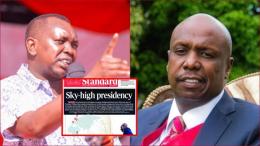 MP Oscar Sudi went after former Baringo senator Gideon Moi over a newspaper headline.